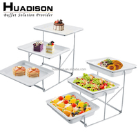 Équipement Huadison pour la Restauration, Présentoir Alimentaire à Niveaux Multiples, Supports et Rehausseurs de Buffet