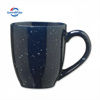 Mug à café en céramique mouchetée de 16 oz, gravé au laser, aux couleurs de l'équipe NCAA Penn State Nittany Lions, pour le café