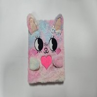 Adorable trousse de maquillage portable vide au design lapin en peluche, idéale pour kit cadeau tendance et fabrication DIY de cosmétiques