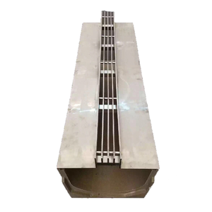 En1433 Standard Couvertures cachées Gouttière de vidange Système de drainage extérieur Canal de drainage d'allée avec couvercle fendu en acier inoxydable - Product Image 1