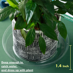 Soucoupes et plateaux modernes pour pots de 4 à 20 pouces, en plastique transparent, légers, grande capacité, pour usage intérieur et extérieur - Product Image 3