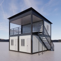 Maison conteneur préfabriquée portable à 2 étages, détachable, appartement, villa préfabriquée de luxe, bureau conteneur