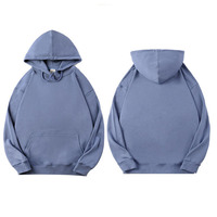 Sweat-shirt unisexe tendance à capuche surdimensionné personnalisé de 330 g, couleur unie en coton/polyester, ample, à manches longues