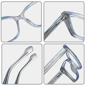 Monture de lunettes œil-de-chat 87300, monture intégrale, protection anti-lumière bleue, unisexe, verres en acétate TR90, style européen - Product Image 3