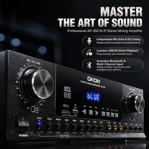 OKON OK-2850 High End Tower <b>Speaker</b> Home System Professional KTV Dual 8-inch Wooden Subwoofer Stereo OK-2850 Surround Sound Deli - Product Image 6