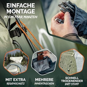 Tente de camping en gros, prix fabricant, marque privée, logo personnalisé, forte capacité de production pour la randonnée et le camping - Product Image 2