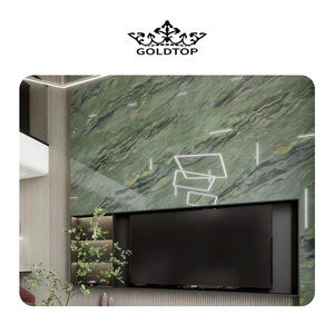 Glodtop đánh bóng màu xanh lá cây lụa tự nhiên thạch anh đá phiến Countertop quartzit sàn tường gạch bàn ăn - Product Image 6