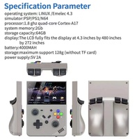 Console de jeu portable pour jeux rétro PS1/PS Vita avec écran de 4,3 pouces, mémoire de 128 Go, connexions filaires et sans fil, prise américaine