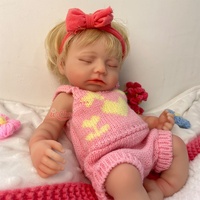 12 Zoll große, lebensechte Silikon-Reborn-Babypuppe, Mädchen, geschlossene Augen, schlafend, wie ein echtes Neugeborenes, weich, bequem, Geschenk, Großhandel
