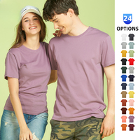 Großhandel Hochwertiges 220g 100% Baumwolle Unisex Übergrößen Freizeit T-Shirt mit individuellem Druck, Blanko T-Shirt Kurzarm Anti-Schrumpf