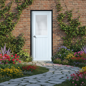 Puerta Batiente de Acero y Plástico UPVC Insonorizada <span class=keywords><strong>para</strong></span> Cocina/Baño/Balcón, Puerta Silenciosa de Aleación de Aluminio y Vidrio <span class=keywords><strong>para</strong></span> Villas - Product Image 1