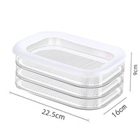 Réfrigérateur Organisateur Boîte En Plastique Transparent Réfrigérateur Congélateur Rotatif Épice Stand Beurre Coupe Stockage Alimentaire Conteneur De Stockage