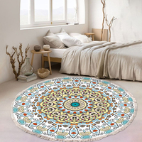 Tapis de salon moderne en polypropylène à motif pois, antidérapant et amorti