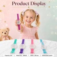 ISMAN Nouveaux mini-récipients créatifs en forme de montre, mignons pots vides pour baume à lèvres et fard à joues pour enfants, étuis portables pour rouge à lèvres, emballage scintillant 5g