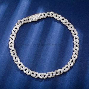 New 8-word Infinite <b>Cuban</b> <b>Chain</b> Hip-hop Street Fashion Accessories Internet Celebrity Same Style Necklace Jewelry Wholesale - Product Image 2