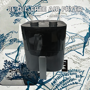 Freidora de Aire sin Aceite de Acero Inoxidable Moderna de 8L con Control Mecánico Digital para Uso Doméstico - Product Image 2