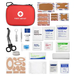 OEM Simple Design Micro Waterproof Mini Portable EVA Medical Emergency First Aid Kit 100 pieces shell case Medical Emergency
