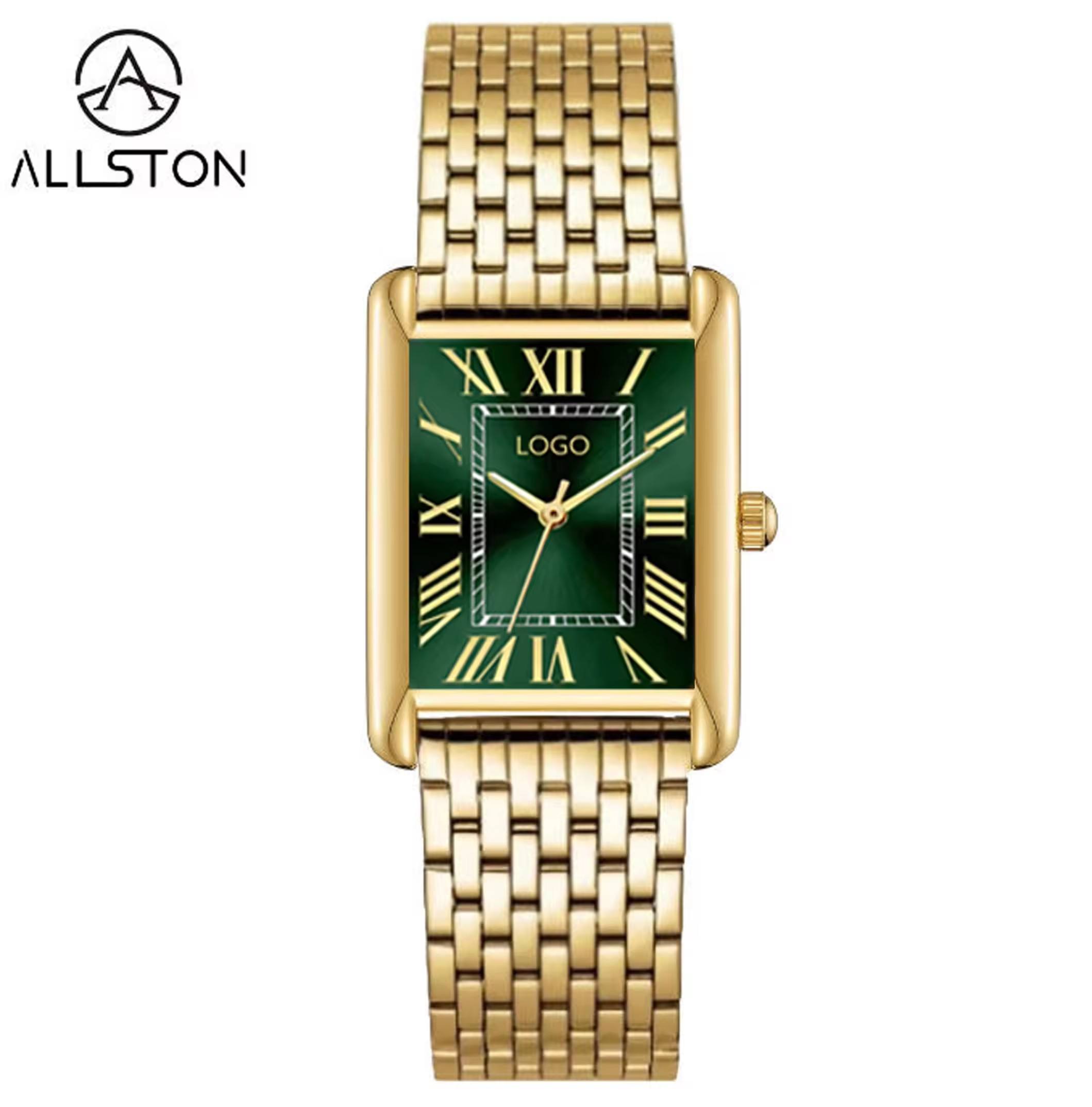 boîtier en or + cadran soleil vert/04