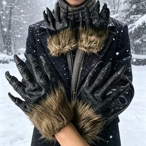 Guantes de Látex con Garras Peludas de <span class=keywords><strong>Hombre</strong></span> <span class=keywords><strong>Lobo</strong></span> para Halloween, Disfraz para Cosplay, Fiesta Espeluznante, Juego de Roles, Manos de Monstruo para Mascarada - Product Image 3