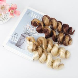 Extensions synthétiques de cheveux tressés à haute température, 150g, style queue de cheval ondulée lâche, boucles en spirale, boucles françaises au crochet - Product Image 3