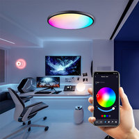 Tuya RGBCW plafonnier de chambre 24W prise en charge Alexa Google Assistant contrôle de l'application vocale Smart WiFi BT plafonnier