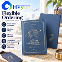 Prix d'usine, vente en gros, passeport de voyage personnalisé en PU et papier avec cordon, disponible en plusieurs couleurs