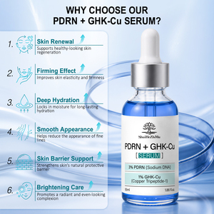 Proveedor de Suero de Péptidos de Cobre PDRN de Marca Privada OEM ODM, 3% de ADN de Sodio, 1% GHK-Cu, Suavizante, Reafirmante e Hidratante para el Cuidado Facial, 55 ml - Product Image 3