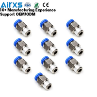 Raccords pneumatiques rapides en laiton et plastique de 6 mm à connexion rapide 1/8 pouce NPT pour accessoires de systèmes pneumatiques