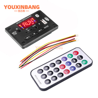 Carte décodeur MP3 Bluetooth 5.0 5V 12V pour voiture avec fonction appel, radio FM, boîte à haut-parleur DIY, lecteur de carte TF et lecteur de disque U
