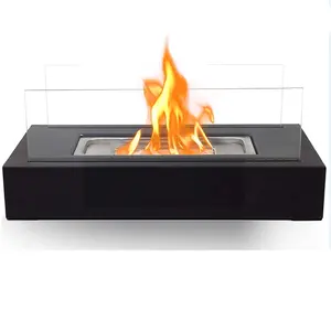 Rectangular Tabletop Fire Pit Mini Fireplace Indoor Outdoor Fire Pit Portable Fire ethanol table Fireplace