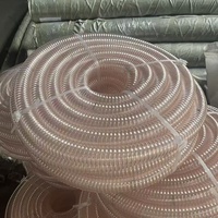 Tuyau d'air en PU renforcé avec fil d'acier plaqué cuivre en spirale transparente
