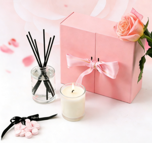 Set de Regalo de Aromaterapia con Aroma a Flor de Cerezo, Vela Perfumada sin Fuego con Aceites Esenciales, Lujo para el Hogar, San Valentín, Bodas - Product Image 2