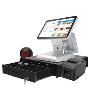 15 pollici POS system/ All-in-one/hardware POS macchina cassiere/punto del sistema di vendita di cassa con cassetto contanti