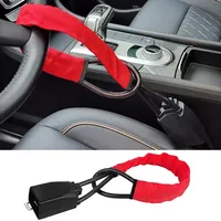 Verrouillage universel du volant de voiture Accessoire de verrouillage du siège Dispositif antivol rétractable automatique Verrouillage du volant avec 2 clés