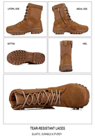 Soldes d'usine : Bottes tactiques unisexes imperméables en tissu Oxford léger pour la chasse, la jungle, la randonnée et le travail