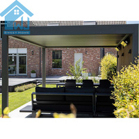 Pergola motorisée en aluminium avec auvent en métal extérieur personnalisé en bricolage