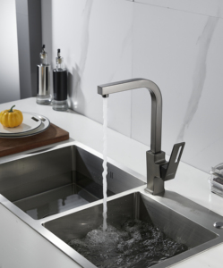 <span class=keywords><strong>Robinet</strong></span> de cuisine à poignée unique à arc élevé, 360° °   <span class=keywords><strong>Robinet</strong></span> mélangeur de cuisine en laiton massif, rotatif, à montage sur plan, avec aérateur anti-éclaboussures - Product Image 3