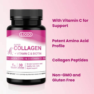 Capsule di Peptidi di Collagene Marino, Supporto per la Salute della Pelle, <span class=keywords><strong>Vitamina</strong></span> <span class=keywords><strong>C</strong></span>, Acido Ialuronico, Antiossidante, Integratore Alimentare - Product Image 3