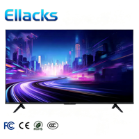 TV LED LCD Android 15 Smart 4K UHD Baru 32 40 43 50 55 65 75 85 98 Inch BT WiFi Nirkabel Layar Datar Televisi Rumah Hotel