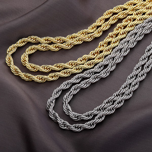 Pulsera de Cadena Trenzada de Acero Inoxidable Estilo Europeo y Americano para Hombre, Cuerda con Botones de Moda, Titanio - Product Image 2