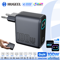 Charger USB C 100W Kustom OEM dengan Layar TFT Pintar, Pengisian Cepat GaN Tipe C untuk Ponsel 17 18, Tablet, Laptop, Adaptor USB Dinding