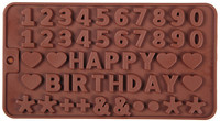 Approvisionnement d'usine Creative 3D Alphabet Silicone Moule pour DIY Cuisson Joyeux Anniversaire Chocolat Fondant Bougie Outil De Qualité Alimentaire OPP Sac
