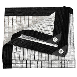 85% Nhôm Xe sân vườn kennel Bạc <span class=keywords><strong>Tarp</strong></span> phản chiếu Sun Shade Bìa nhôm vải bóng râm với grommets - Product Image 5