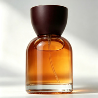 Flacon de parfum en verre vide 30ml 50ml avec bouchon en bois, emballage en boîte cadeau transparente, vente en gros de cosmétiques