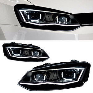 09-18 Polo 12V 55W Headlight Assembly Modification LED Lens Daytime Running Lights Sequential Turn Signals 1 Year Warranty - Product Image 2