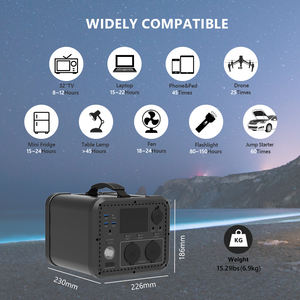 Station d'alimentation portable Delong <span class=keywords><strong>Allpowers</strong></span>, sortie AC 220V 50Hz 60Hz, 40000mah, 600w, batterie externe pour télévision - Product Image 1