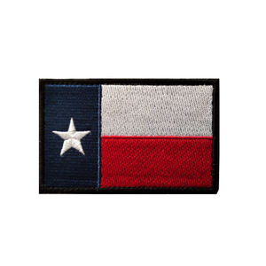 Écusson brodé multicolore drapeau américain Texas avec fixation auto-agrippante - Product Image 5
