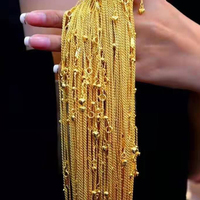 Collier en argent plaqué or italien 18 carats, style tendance, bijoux plaqués or en gros