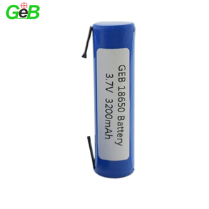 GEB custom-made 18650 3,7 V 3200mAh rechargeable cylindrical battery pack with solder pin code - Product Image 1