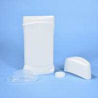 Contenant cosmétique ovale en plastique PP avec bouchon couronne, impression sérigraphique personnalisée pour stick déodorant et crème solaire